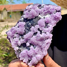 1.38LB Rare transparent purpie cubic fluorite mineral crystal sample / China picture