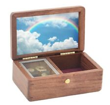 BEECH WOOD JEWELRY MUSIC BOX :  RAINBOW  CONNECTION ( FREE ENGRAVE SERVICE ) picture