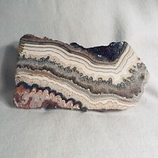 Vintage Crazy Lace Mexican Agate Slab Polished With Stand picture
