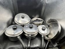Vintage Saladmaster 18-8 Tri Clad Stainless Steel Set Vapo Lid Pot & Pan picture