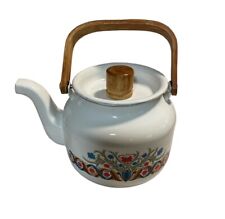 Vintage Folk  Swedish Berggren Tea Kettle enamelware  picture