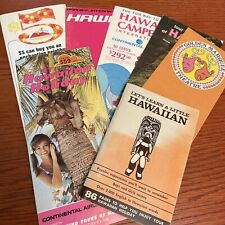 Lot Vintage 70s Hawaii Travel Ephemera Brochures Jet Hawaiian Campers Fun Birds picture