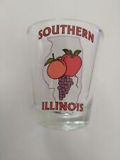 Vintage Southern Illinois Shot Glass. State And Fruits Print. Nice picture