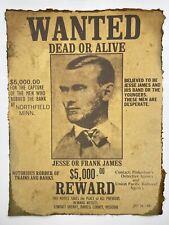 Wanted Poster Jesse James Wild West Western Cowboy Reward Print picture
