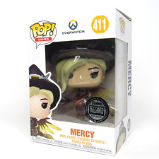 Funko Pop Overwatch Mercy 411 Witch Blizzard Exclusive Missing Stand AS-IS picture
