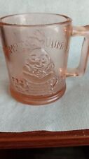 PINK DEPRESSION GLASS Mug HUMPTY DUMPTY / TOM, TOM THE PIPERS SON picture