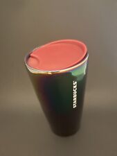 Starbucks Navy Iridescent Ceramic Coffee Tumbler Mug Cup 12 Fl Oz picture