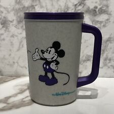 Vintage Disney World Contemporary Resort Travel Mug Aladdin Mickey Mouse Purple picture