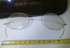 Oversized Vintage Giorgio Armani Spectacles Wire Eyeglasses w/Case Display Prop picture