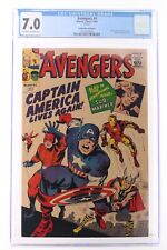 Avengers #4 - Marvel 1966 CGC 7.0 Golden Record Comic reprint. Captain America p picture