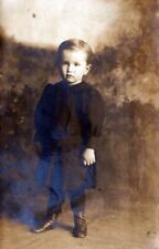 Standing Child Real Photo Postcard rppc - 1908 picture
