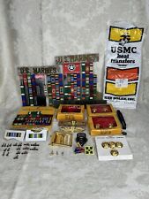 Lot of US Navy Marines ribbons Stars Pins Gold Plated LG Lot  Iraq Afghanistan picture
