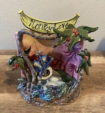 Blue Sky Clayworks Monkey Love Jungle Heather Goldminc Candle Holder picture