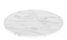 Marble Round Cheese Tray Board 12 Inches White Elegant Serving Platter Tray  picture