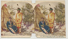 Mazaicasuanin & Wife,A Paohdinajin,VERY RARE Stereoview for Whiting Sculptoscope picture