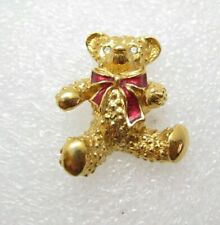 Teddy Bear W/ Bow Lapel Pin (B87) picture