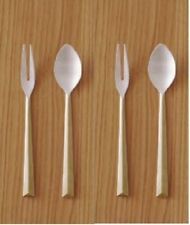 Futagami Cutlery 2 pieces 2 set Japanese Craft man work Brass small fork spoon  picture