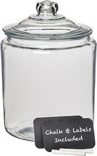 Anchor Hocking Heritage Hill Lid and 2 Chalkboard Labels Glass Jar, 2 Gal Clear picture