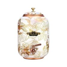 Handmade Pure Copper Water Dispenser with Lid Storage & Serving Health Good 4 L picture