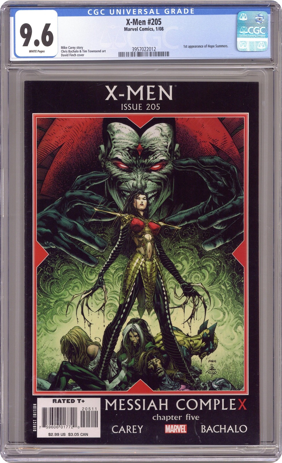 X-Men #205A Finch 1st Printing CGC 9.6 2007 3957022012 1st app. Hope Summers