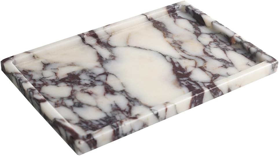 Real Luxurious Natural Marble Vanity Tray Genuine Marble/Stone Storage Tray