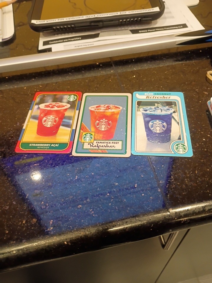 2026 Fanatics Fest Starbucks Exclusive $10 Unused Gift Cards X3 COMPLETE SET