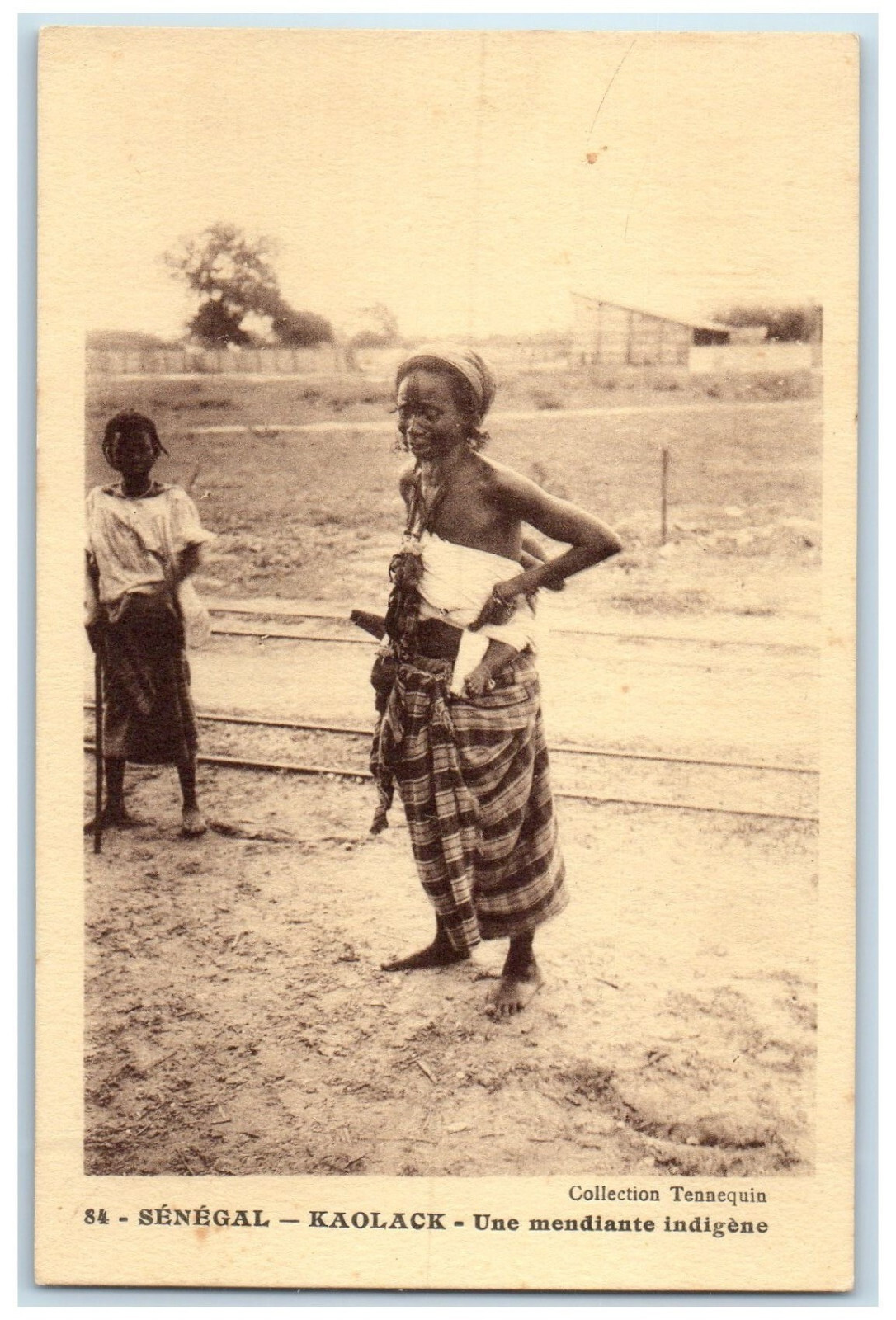 c1940\'s An Indigenous Beggar Kaolack Senegal Collection Tennequin Postcard