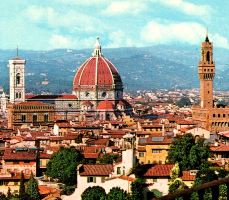 * VTG Continental Postcard View Of Florence Cathedral Italy c1970 Firenze