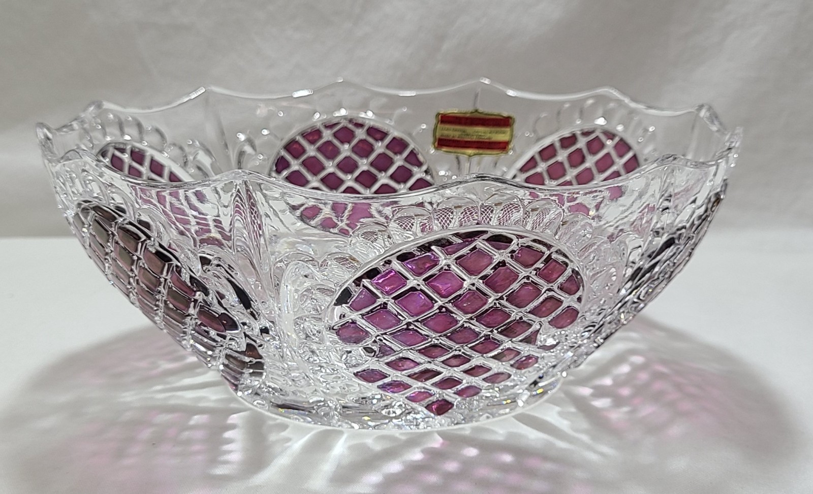 Vintage Echt Bleikristall High Polish Purple Crystal  Bowl 24% Lead West Germany