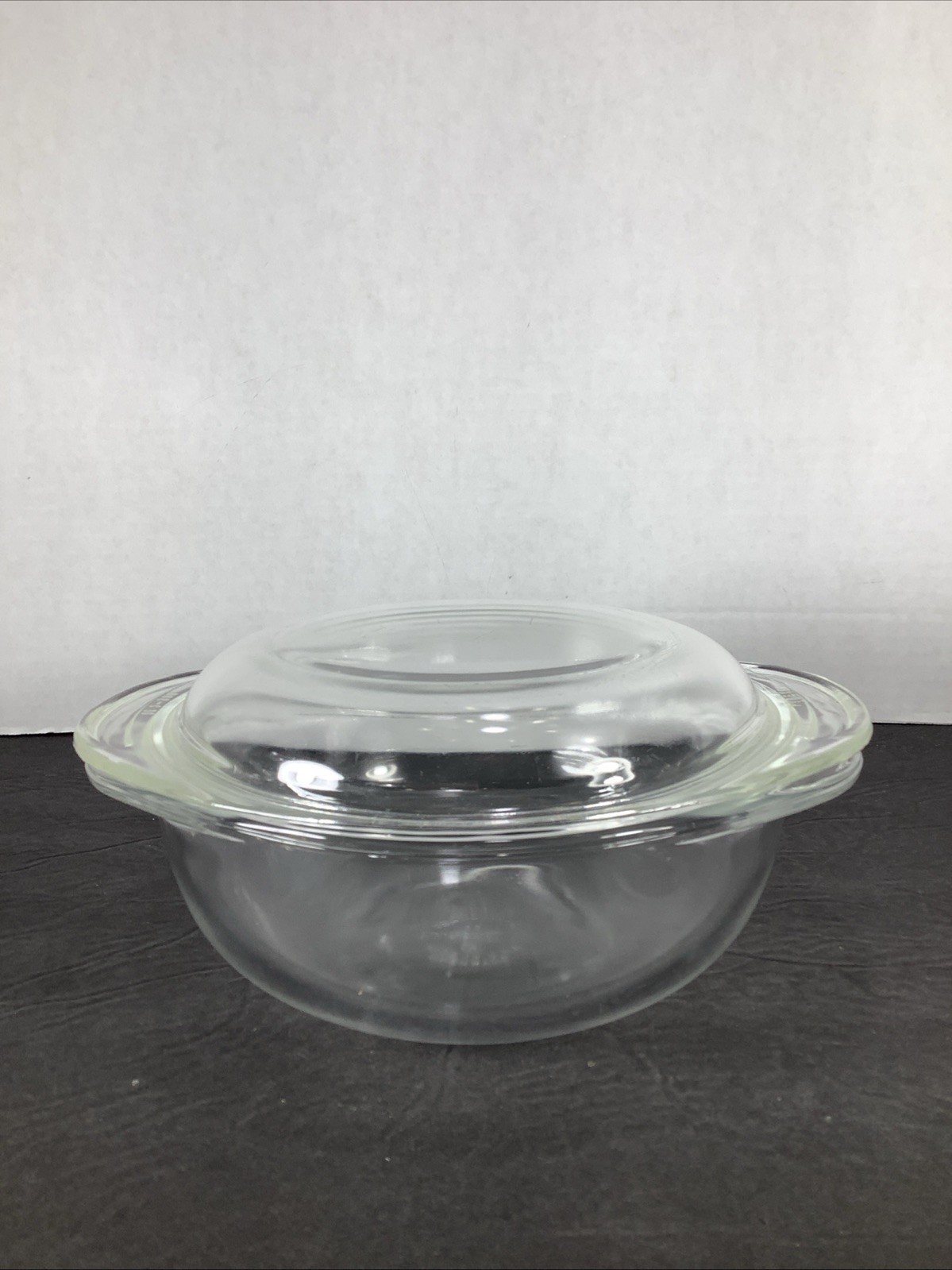 Vintage~PYREX #022 Clear Glass 1 Quart Casserole Baker Dish w/Lid 682-C