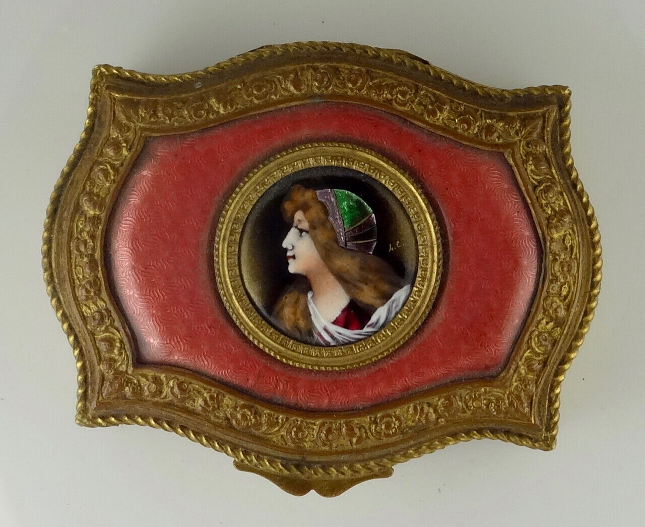Antique French Limoges Enameled Jewelry Box
