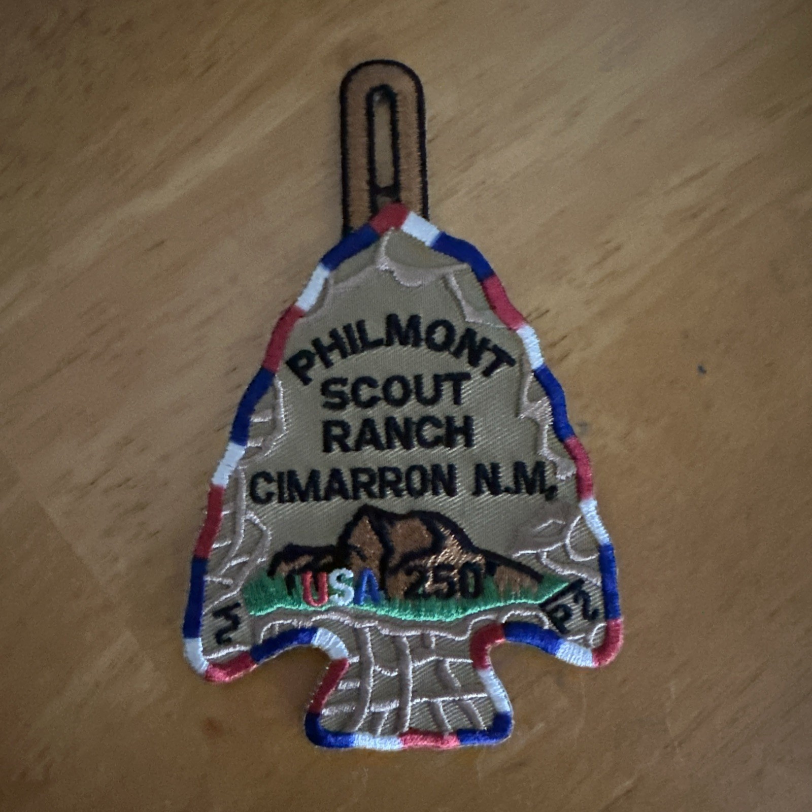 Philmont Scout Ranch Cimarron NM 250th Anniversary Arrowhead Patch One Year Only