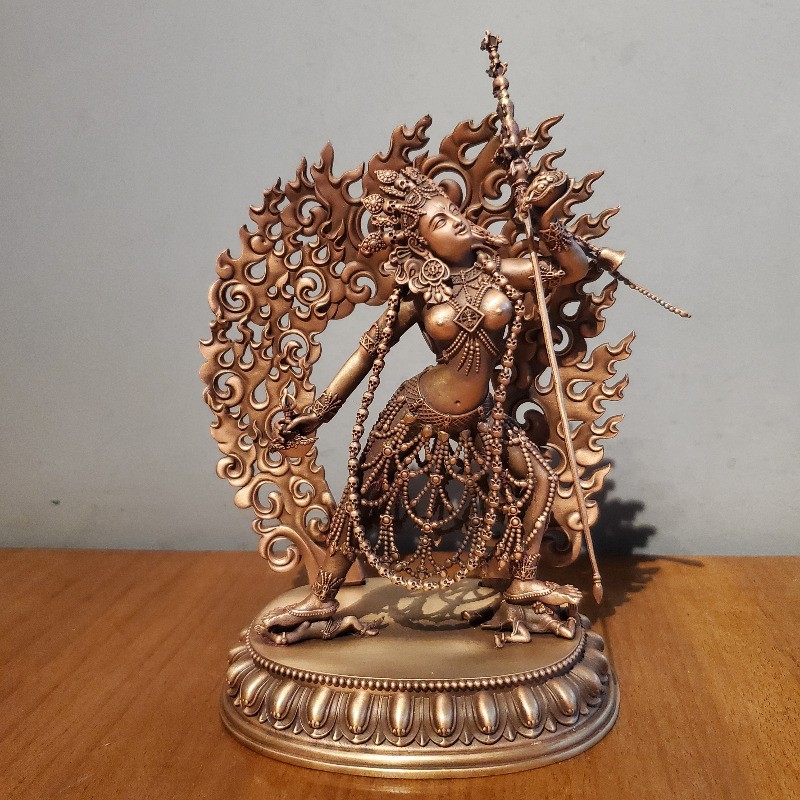15CM Nepal Copper DAKINI Buddha Statue Buddhism Tantric Decoration