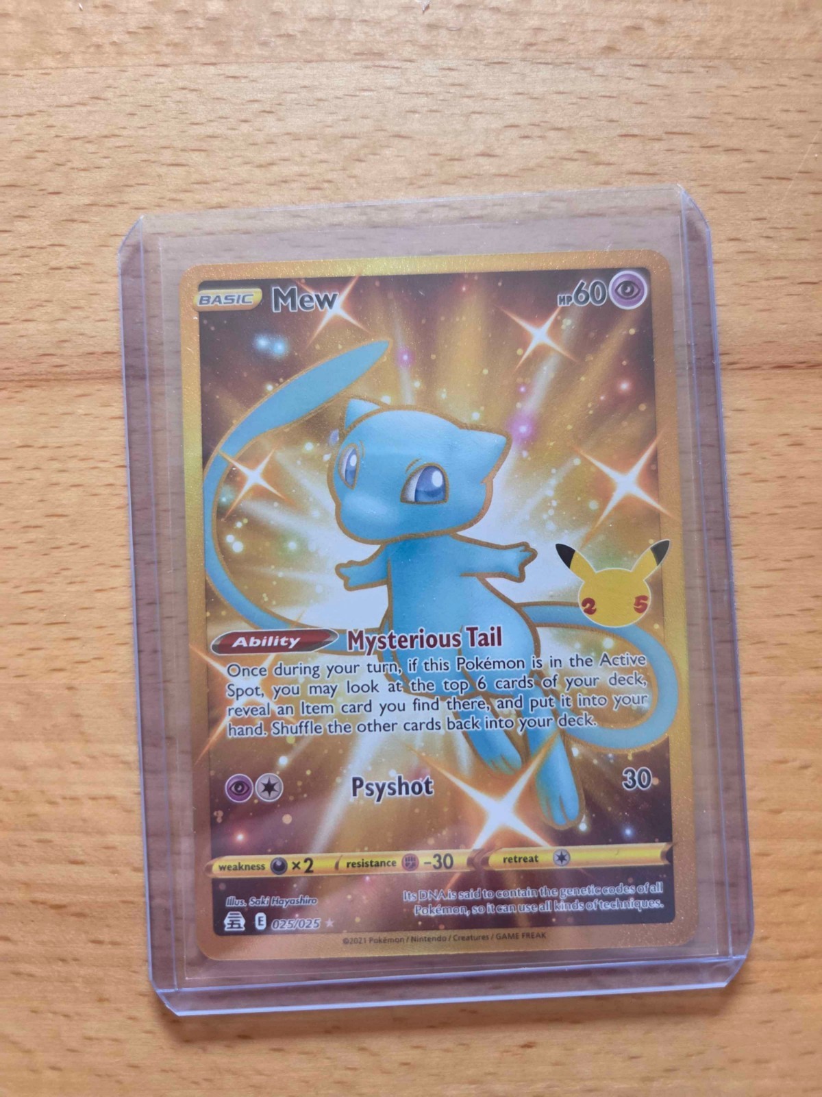 Pokemon TCG Mew 025/025 Secret Rare Holo Celebrations 25th 2021 NEW