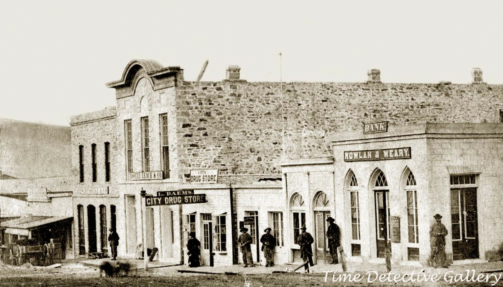 Businesses in Virginia City, Montana - c1860s - HIstoric Photo Print