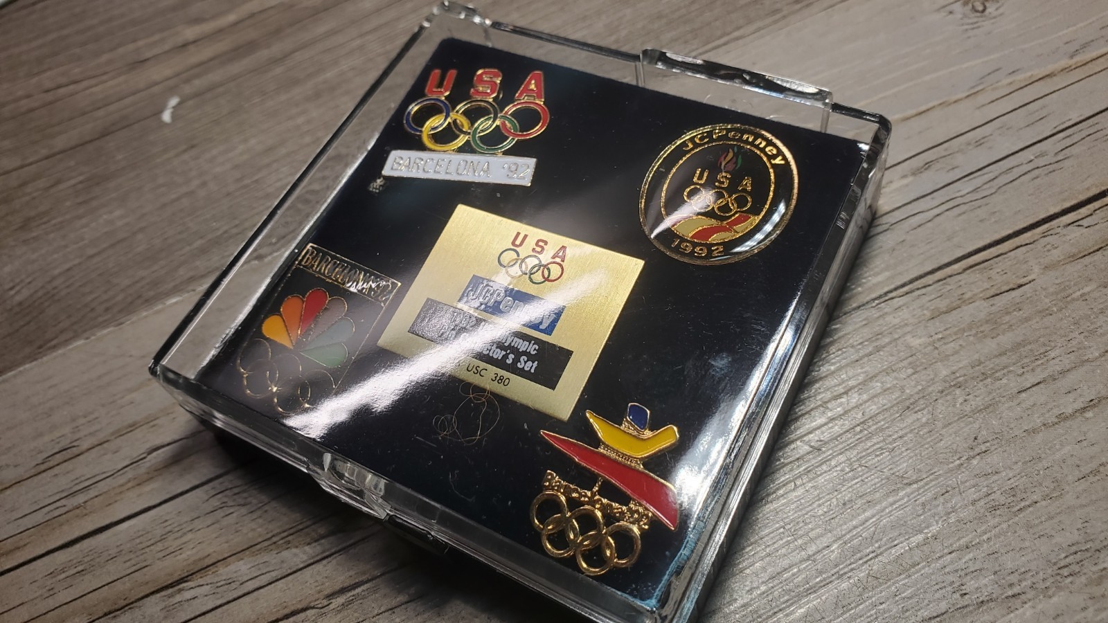 1992 JCPenney USA Olympic Pin Collector Set Barcelona NBC 5-Piece Vintage NOS 1992 JCPenney USA Olympic Pin Collector Set Barcelona NBC 5-Piece Vintage NOS
