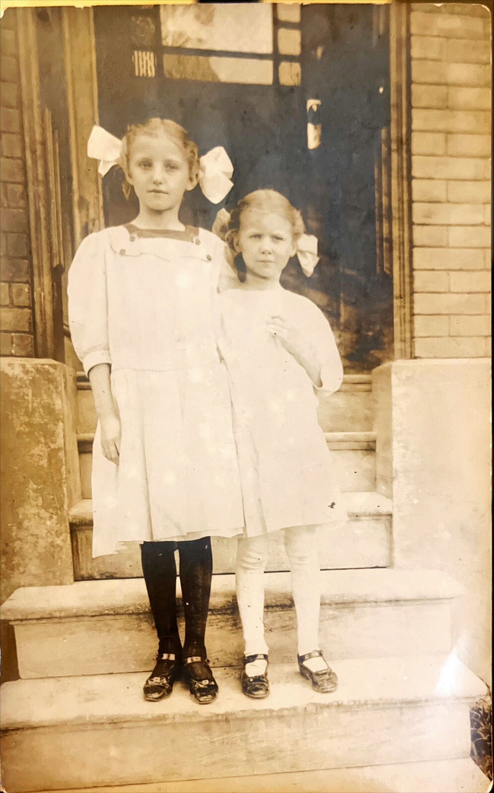 Antique RPPC Postcard Sisters