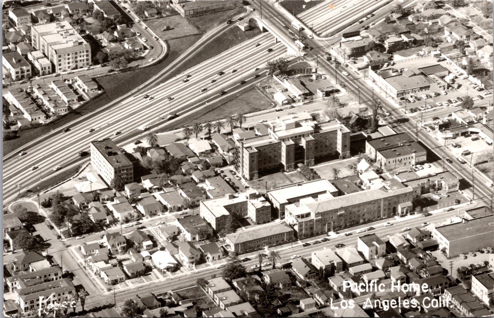Pacific Home Los Angeles Aerial View Kodak RPPC Postcard Pacific Home Los Angeles Aerial View Kodak RPPC Postcard