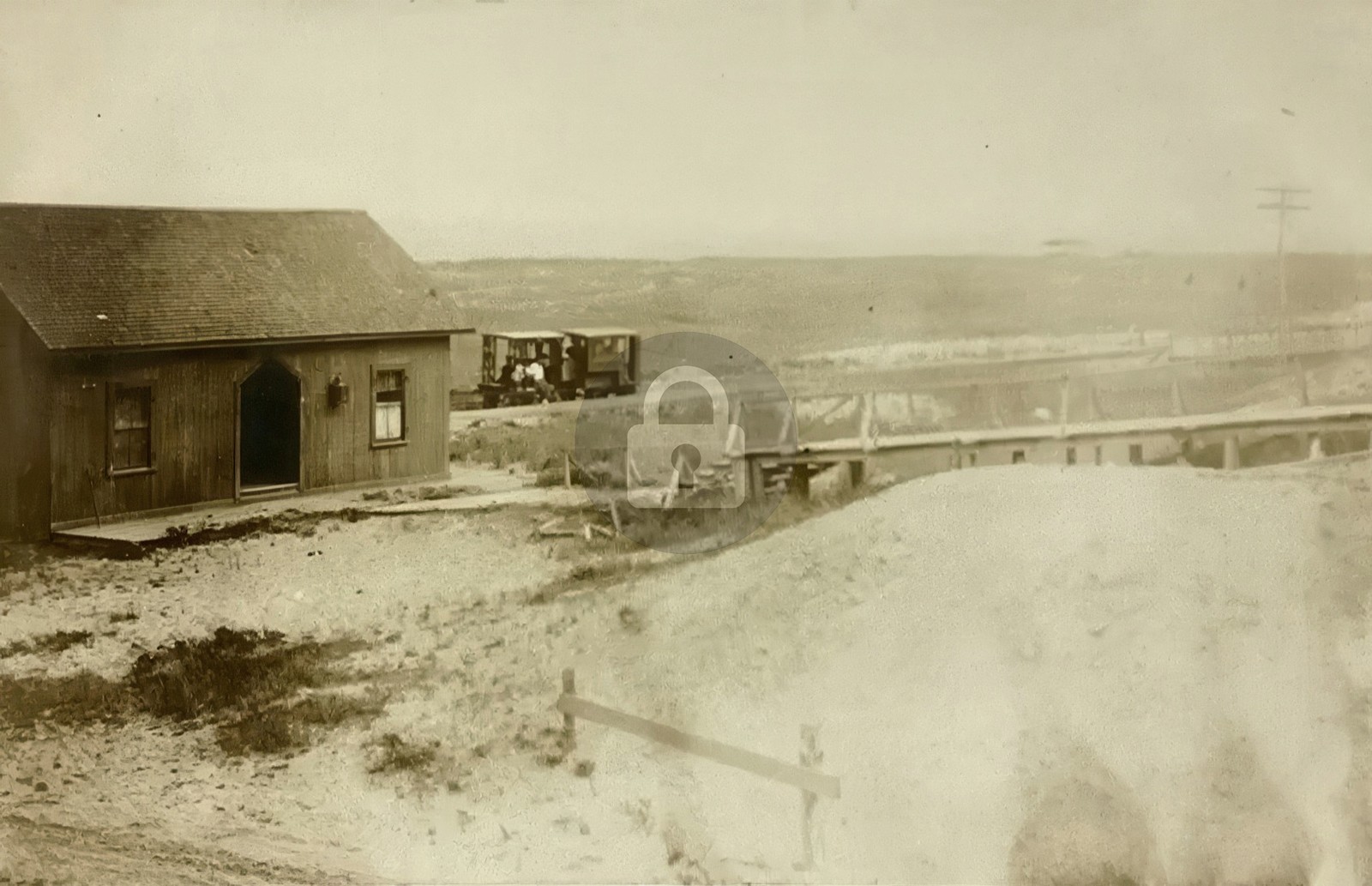 Nantucket Bug Sconset Rapid Transit Train Railroad Station #2 RPPC Postcard COPY