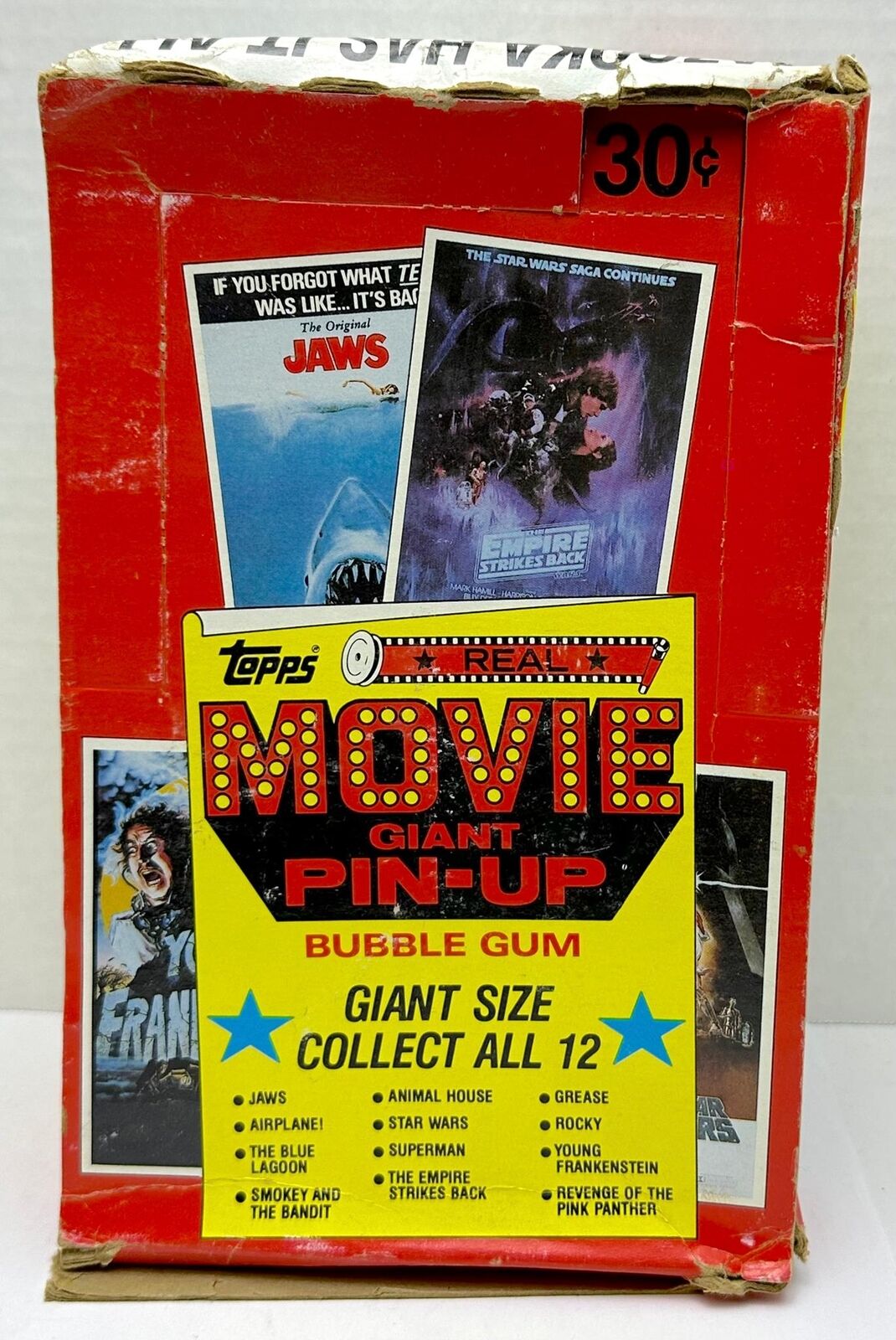 1981 Topps Movie Giant Pin-Up Posters Full Box 36 Sealed Packs Jaws Star Wars