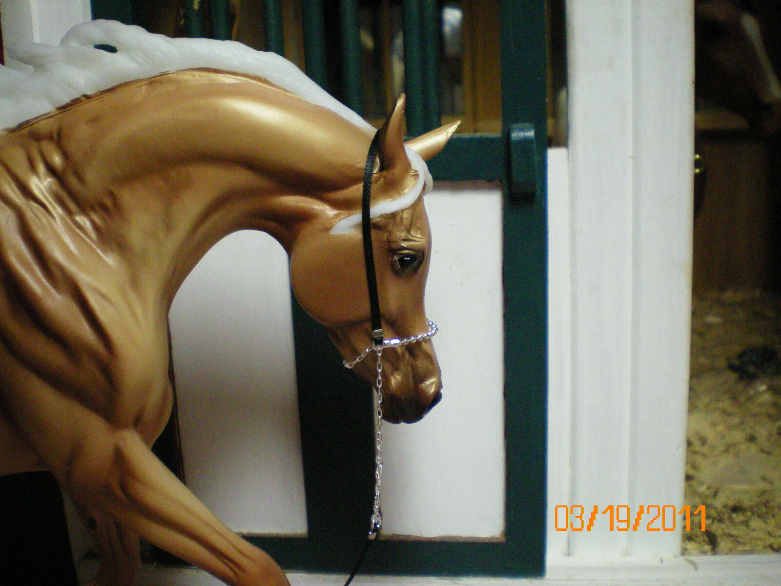 Jaapi BLACK & SILVER Arabian halter, CM fits Breyer Weather Girl/smaller heads