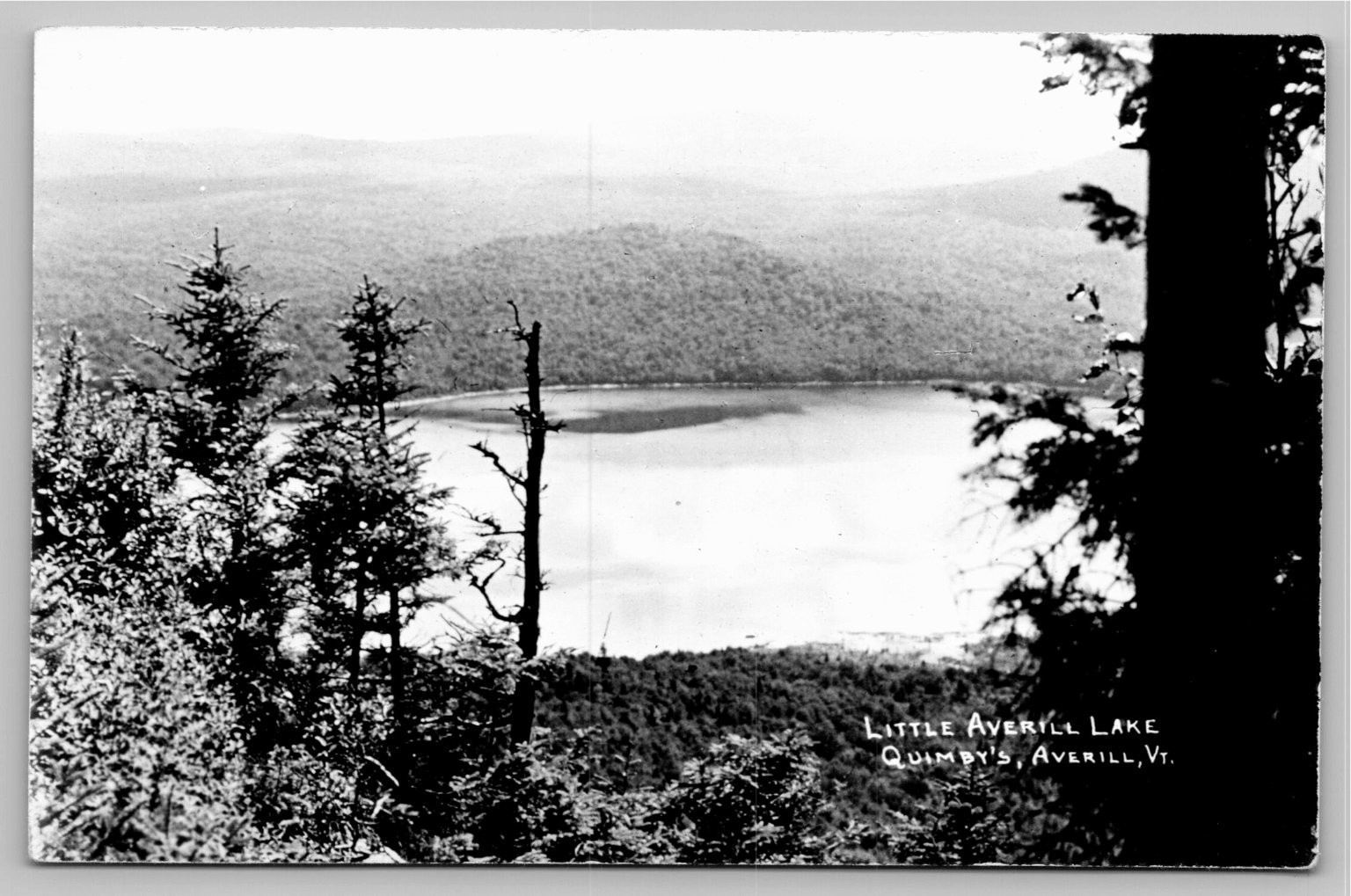 Little Averill Lake VT Quimby\'s Real Photo Postcard c1910s Vermont Landscape Little Averill Lake VT Quimby\'s Real Photo Postcard c1910s Vermont Landscape