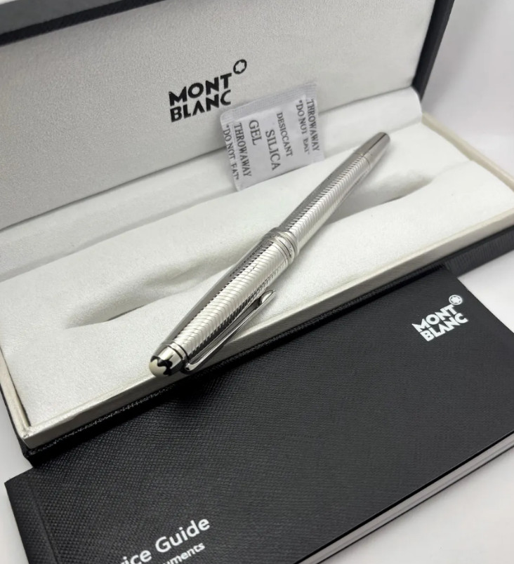 2026 Montblanc Meisterstück  Silver Rollerball Pen–Luxury New Full Box Gift