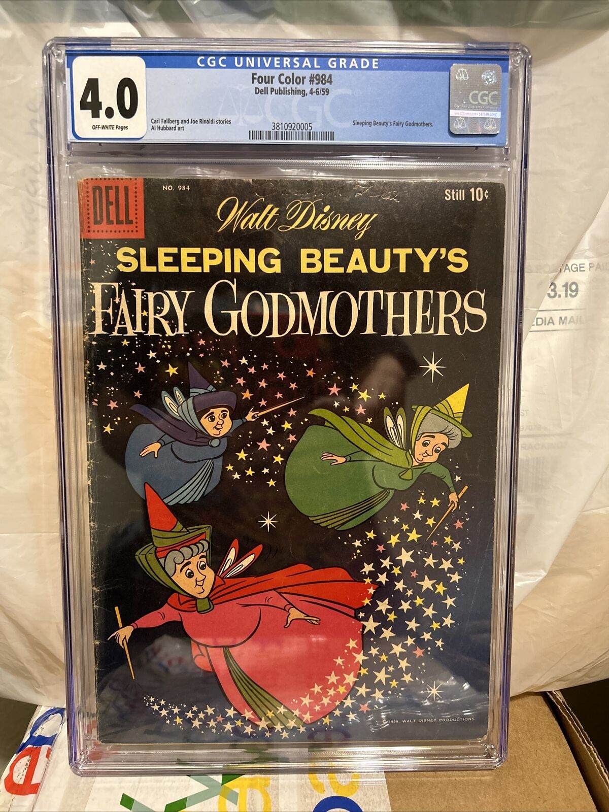 Four Color # 984 Fairy Godmothers Walt Disney Dell Publishing Graded