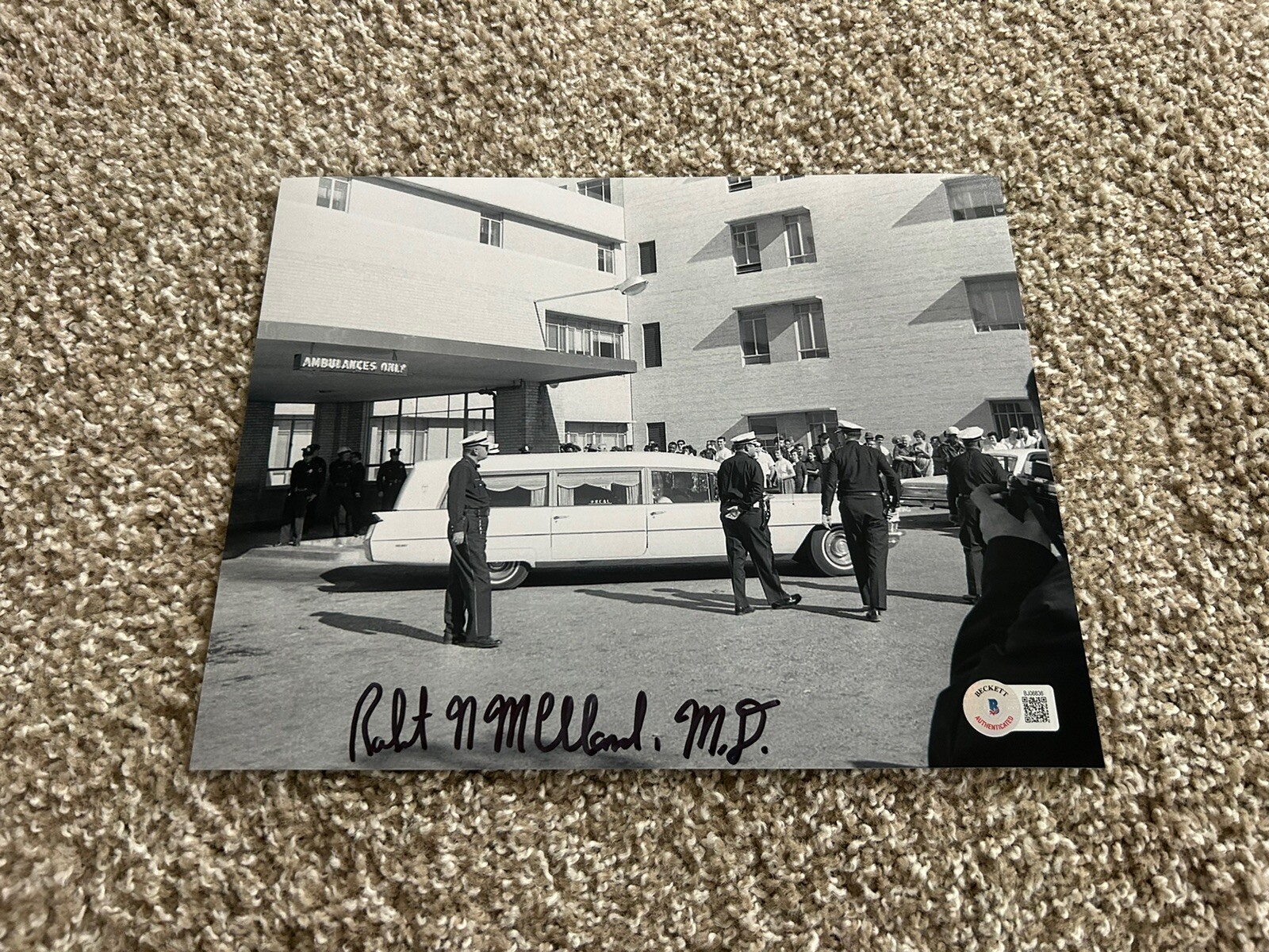 DR ROBERT MCCLELLAND Signed Autographed 8x10 Photo KENNEDY JFK BECKETT BAS C