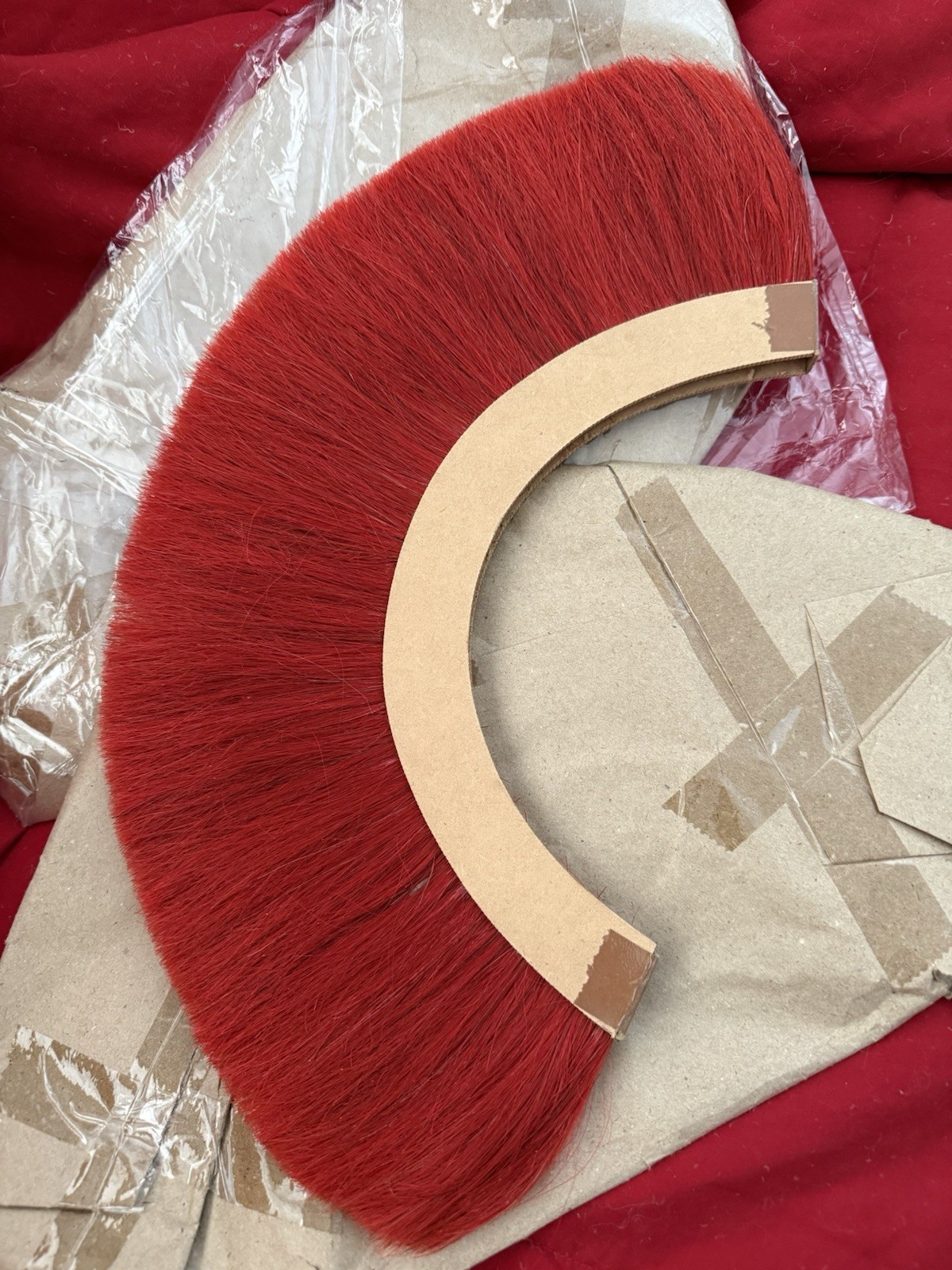 NIP Nylon Red Plume Helmet Brush Ancient Helmet Replica