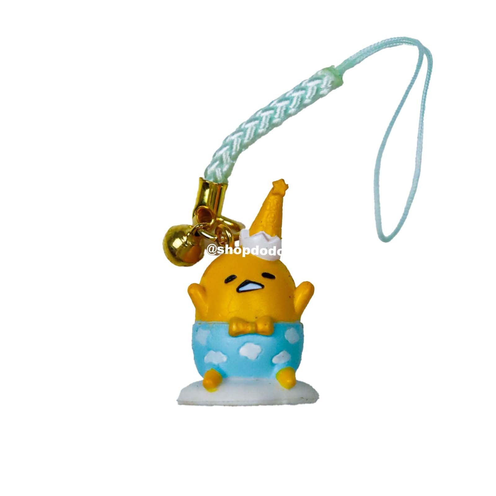 Gudetama Pajamas Star Hat Cloud Figure Keychain Phone Strap Charm Bell Japan Gudetama Pajamas Star Hat Cloud Figure Keychain Phone Strap Charm Bell Japan