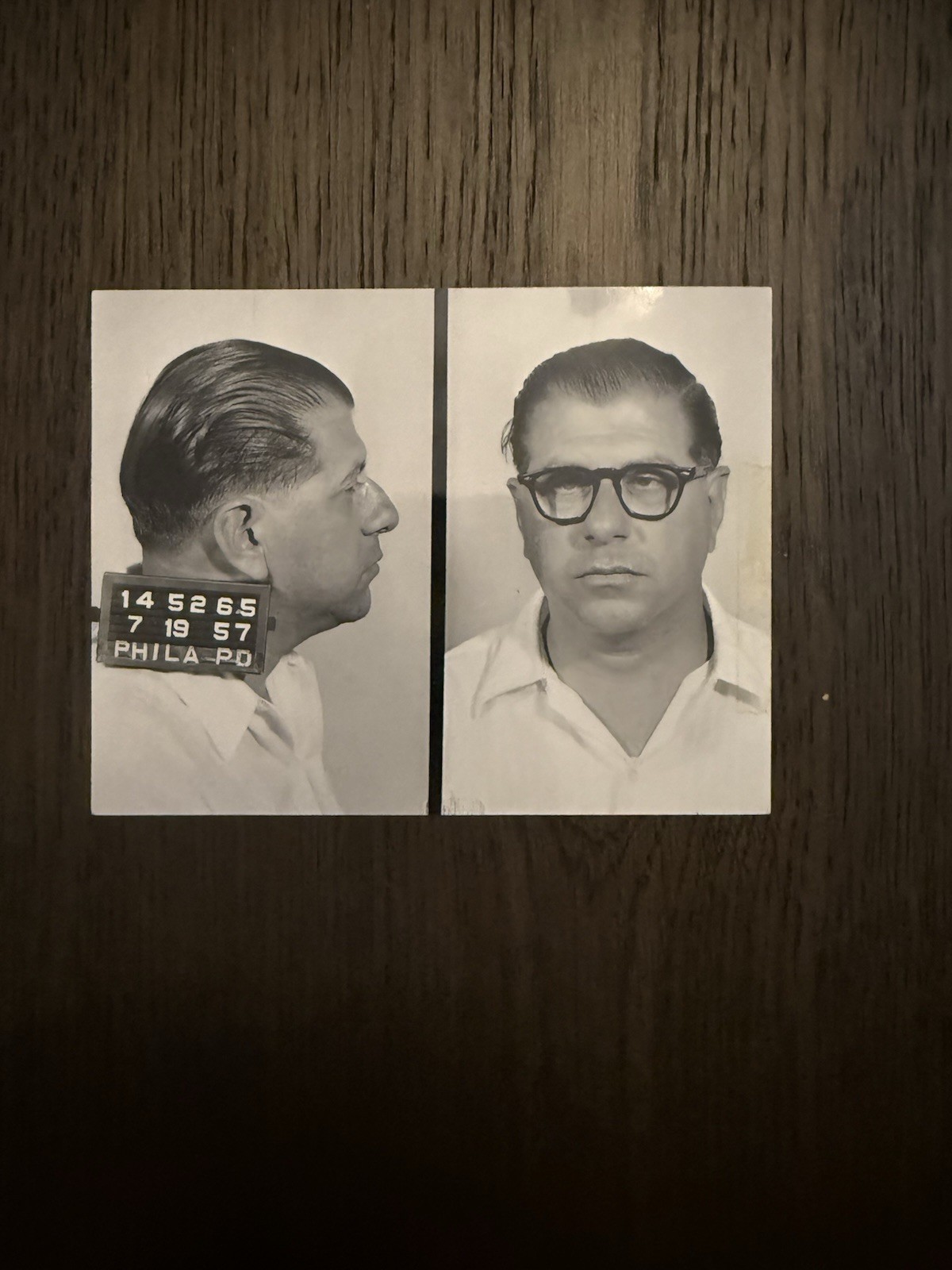 1957 Frank Malfi Philadelphia Mafia Associate Vintage Police Mugshot Mob