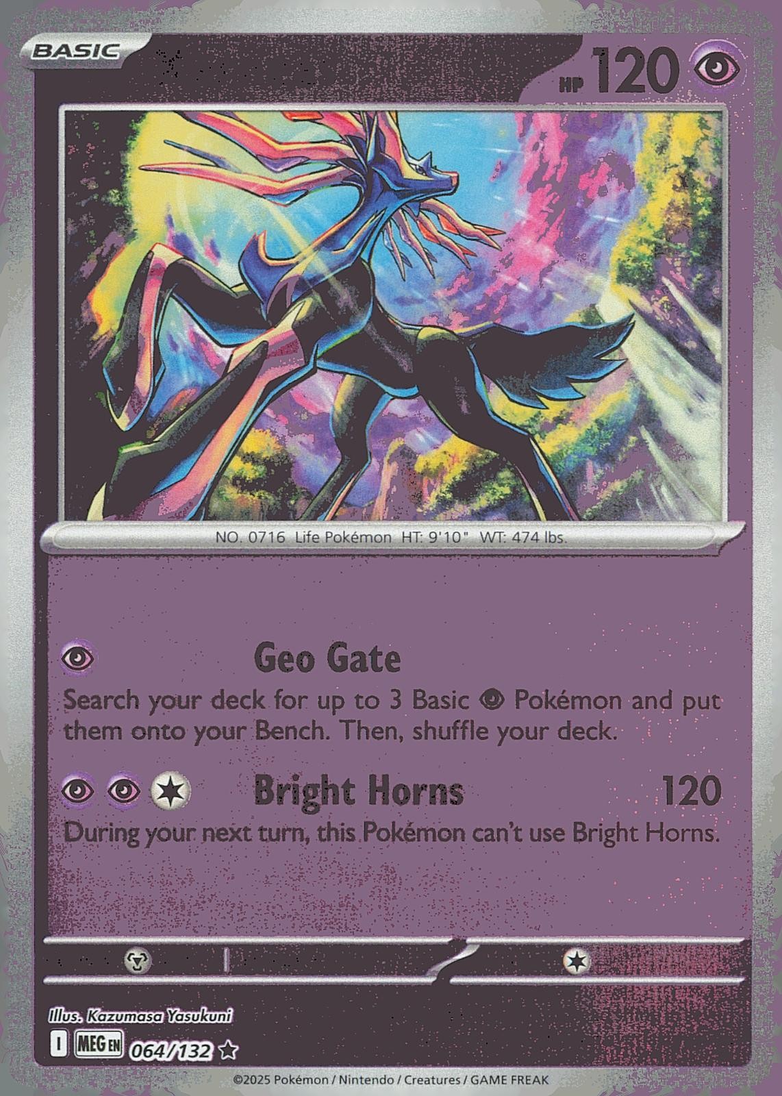 XERNEAS R REVERSE HOLO 064/132 MEGA EVOLUTION POKEMON NM/M XERNEAS R REVERSE HOLO 064/132 MEGA EVOLUTION POKEMON NM/M