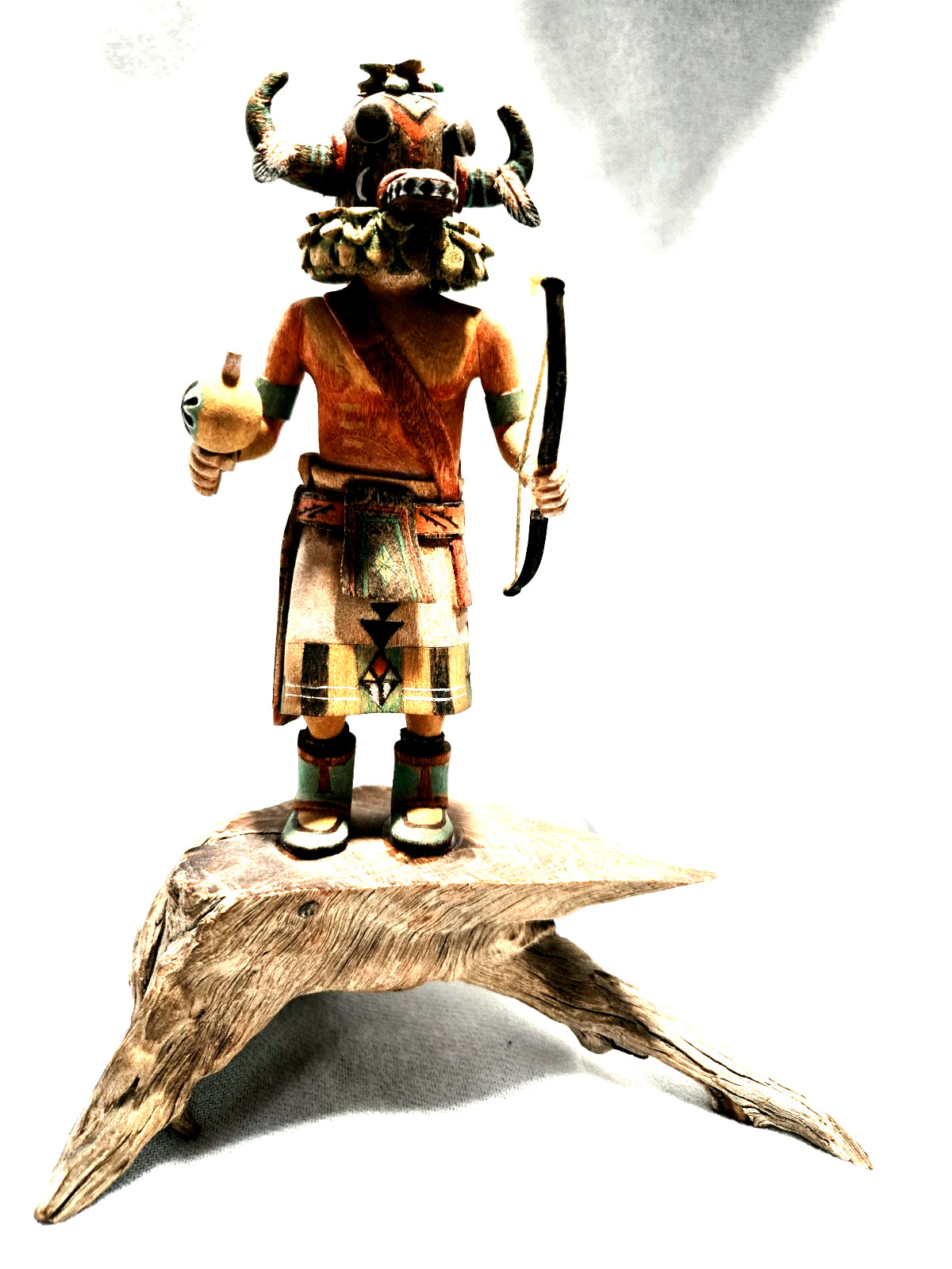 Hopi/ Pueblo Kachina by Curtis Naseyowma signed 7 1/4 Hopi/ Pueblo Kachina by Curtis Naseyowma signed 7 1/4